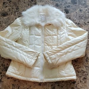 SALE! Size L Faux Fur Collar Jacket